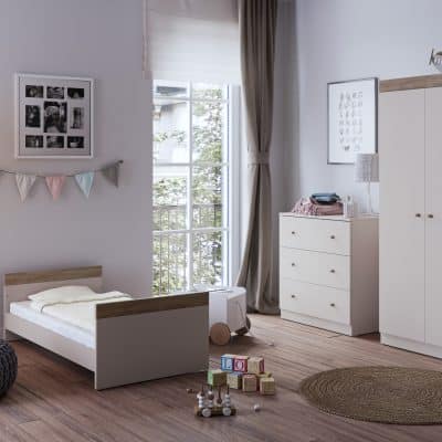 Burlington Cashmere Truffle-Oak Room Set Toddler-Bed Mode