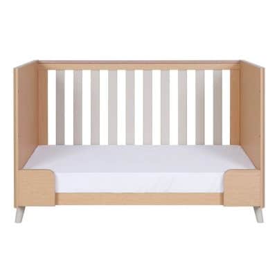 Tutti Bambini Fika Mini Cot Bed - Light Oak/White Sand