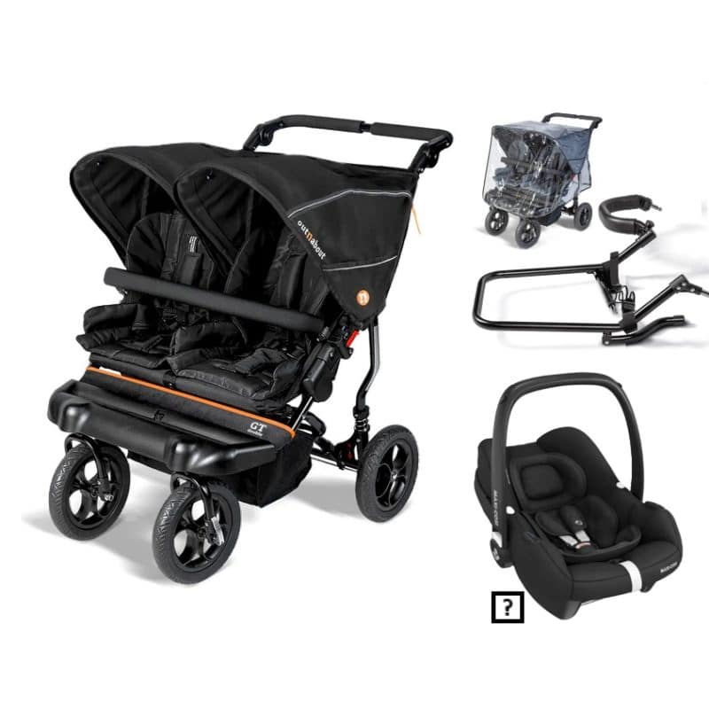 Out 'n' About GT Double V5 Travel System Builder - Black