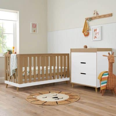 Tutti Bambini Hygge 2 Piece Room Set - White/Light Oak