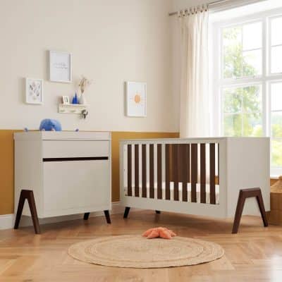 Tutti Bambini Fuori 2 Piece Room Set White Sand/Warm Walnut