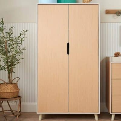 Tutti Bambini Fika Wardrobe - Light Oak/White Sand