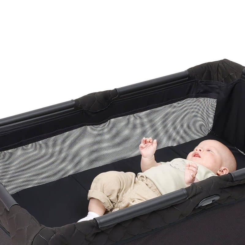 Graco FoldLite LX Travel Cot with Bassinet - Midnight