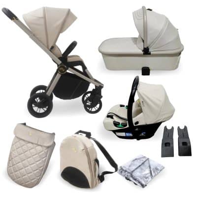 My Babiie 3-in-1 Travel System with i-Size Car Seat - Ivory