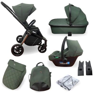 My Babiie 3-in-1 Travel System with i-Size Car Seat - Forest Green