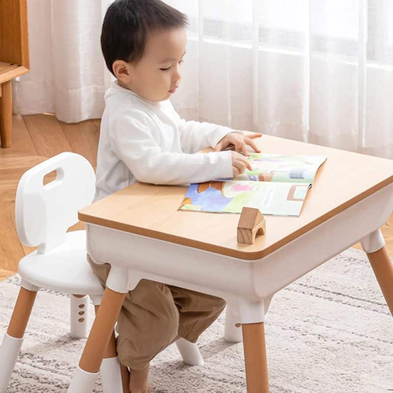 Liberty House Toys Scandi Pine Height Adjustable Table and Chair Set
