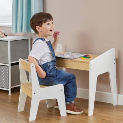 Liberty House Toys Kids White and Pine Play Table