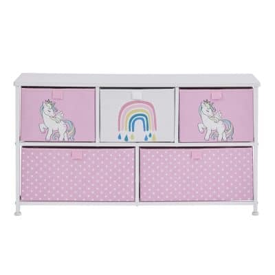 Liberty House Toys Kids Unicorn 5 Drawer Storage Chest