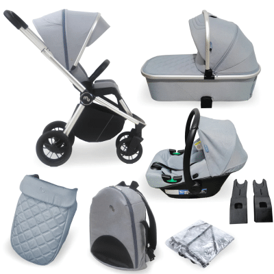 My Babiie Travel System with i-Size Car Seat - Steel Blue