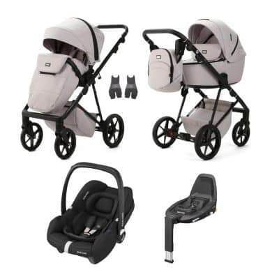 Mee-Go Milano Evo 3in1 Cabriofix + Base Travel System - Biscuit