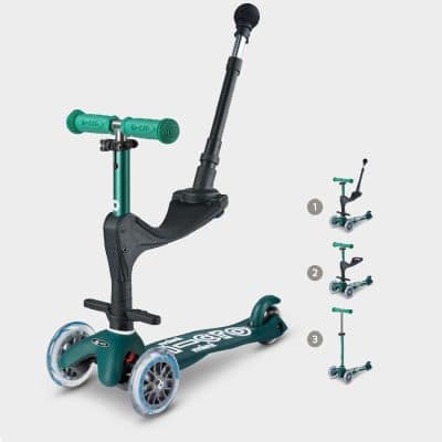 Mini Micro Sit and Scoot Push Along - Eco Green