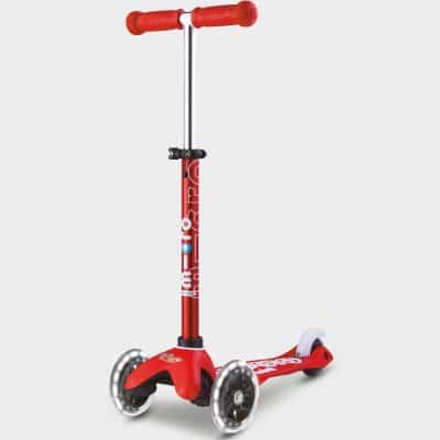 Mini Micro Scooter Light up Wheels - Red